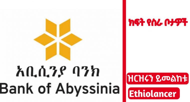 Abyssinia Bank new open job positions